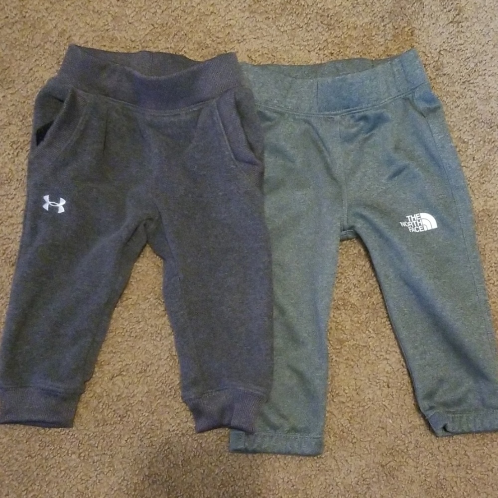 Baby Under Armour and Northface sweatpants